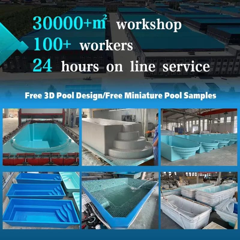 Adult Small Family Swimming Pool And Accessories Fiberglass Custom Design Prefabricated Above Ground Swimming Pool Piscina – Image 6