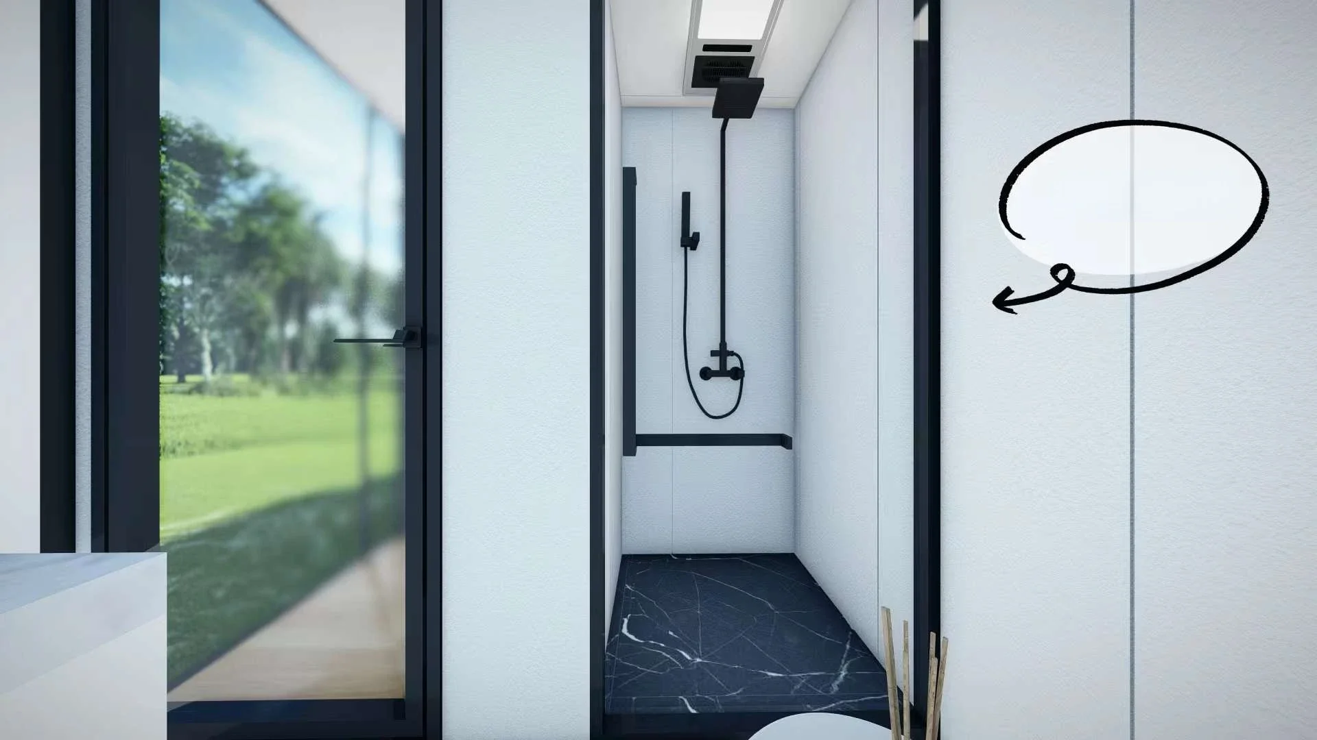 Hot Sale Modular Activity Room Smart Apple Cabin Container Room with Shower Room – Image 5