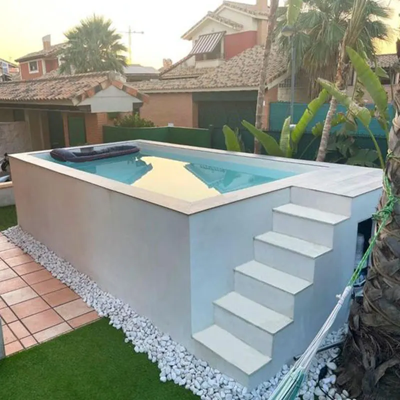 Family Outdoor Jacuzzi Wooden Above Ground Swimming Pool Equipment Complete Set Piscina Fiberglass Swimming Pools Shell – Image 4