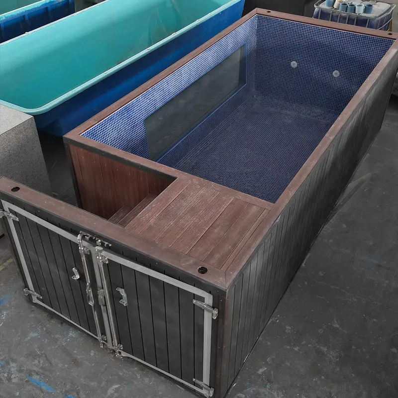 Outdoor Garden Fiberglass Shipping Container Swimming Pool 20ft 40ft Prefab House Large Big Pool Container Pool – Image 4