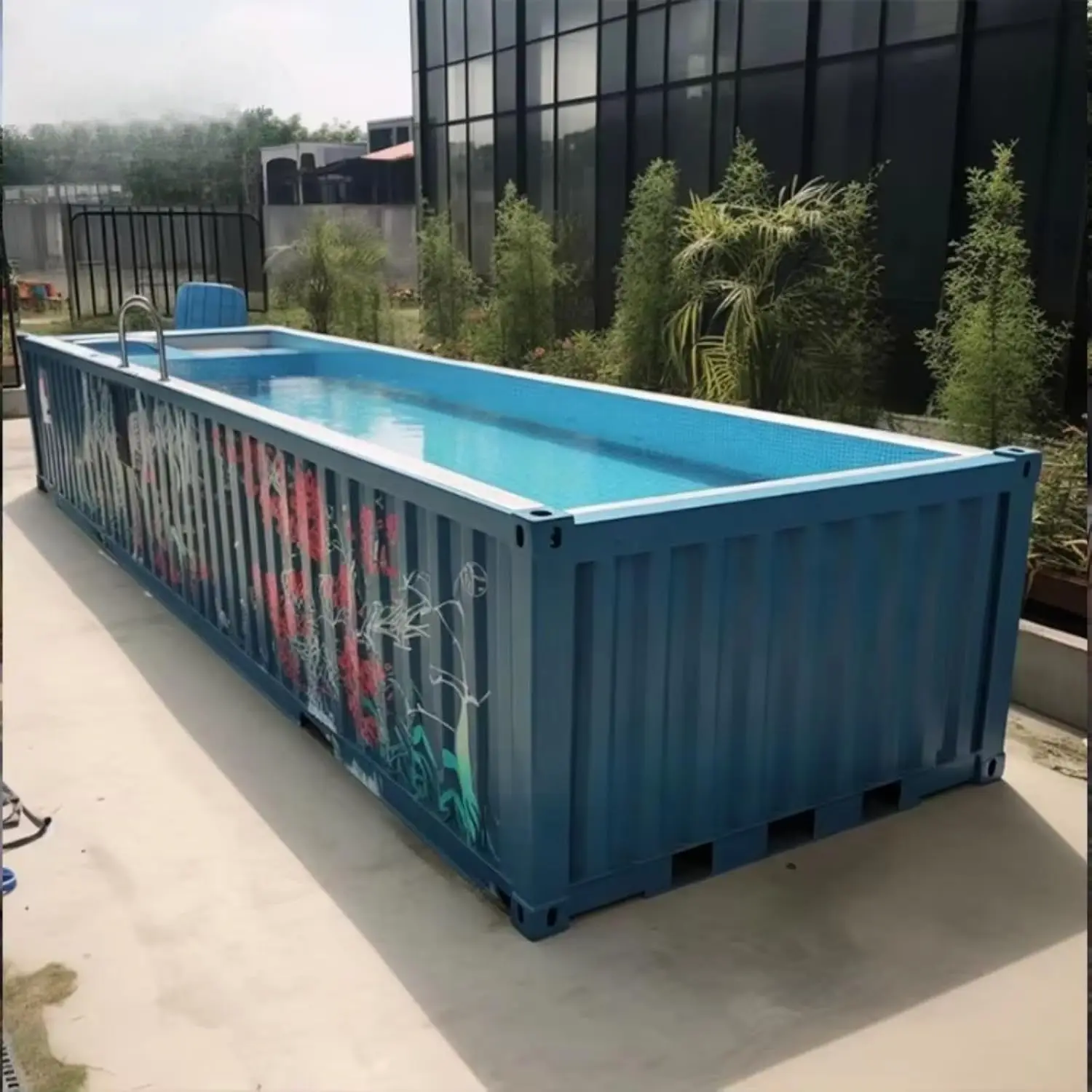 Custom Container Pools Portable Above Ground Modular Pools, Easy To Install, Prefabricated Modular Pools Designed for Durability