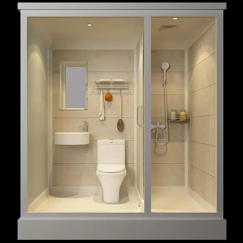Toilet with Squatting Pit, Integrated Shower Room, Integrated Bathroom, Mobile Toilet, Squatting Shower Room – Image 4
