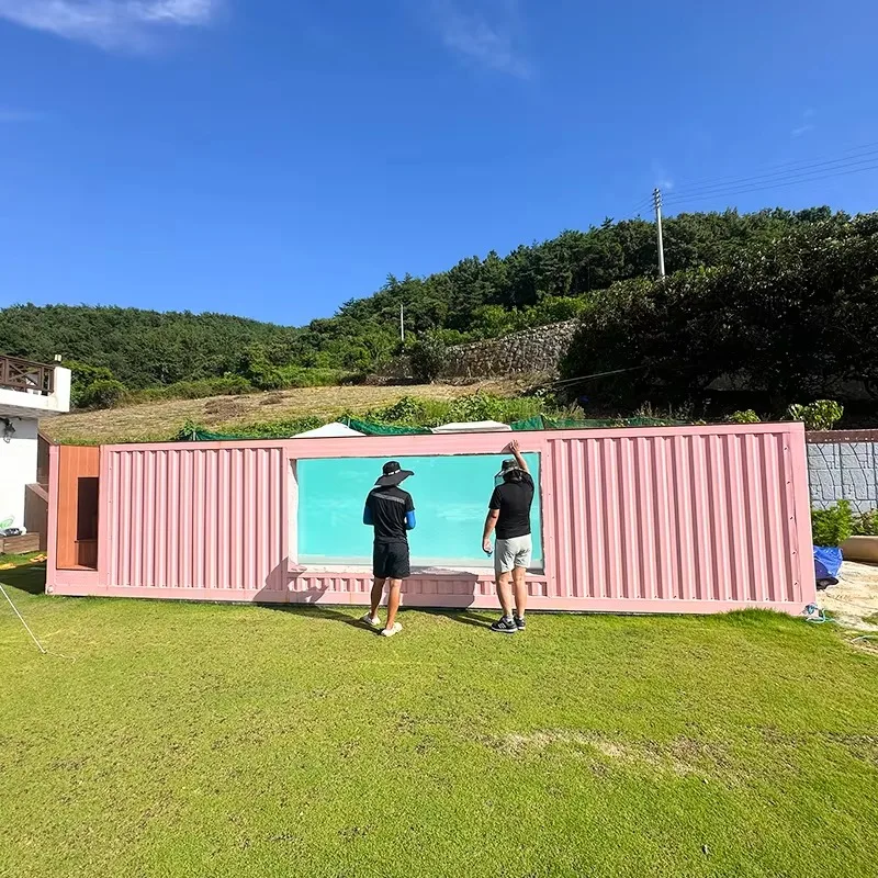 Customized Small Shipping Container Swimming Pools Commercial Fiberglass FRP with Durable PVC Material for Backyard Outdoor Use – Image 4