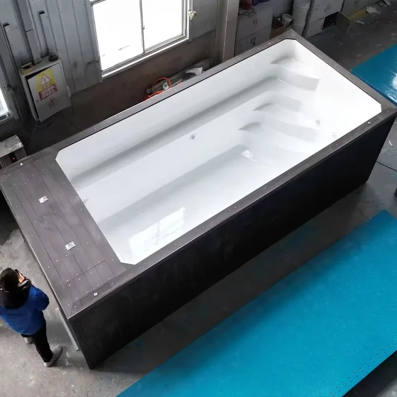 Easy To Install Small Cheap Above Ground Pool Swimming Outdoor WPC Piscina Piscine Home Backyard Fiberglass Swimming Pool – Image 3