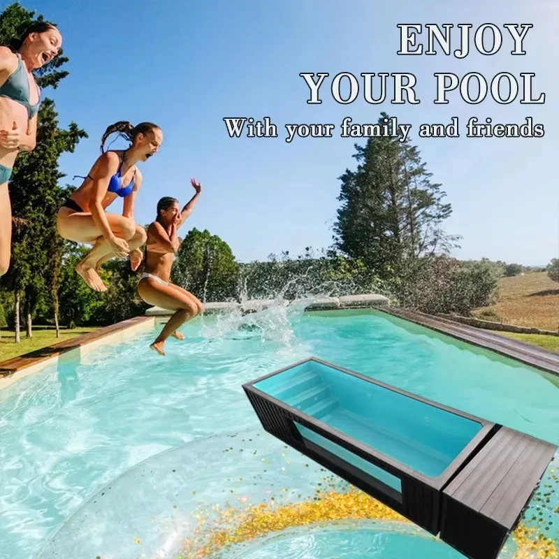 Party Clear Transparent Acrylic Glass Wall Pool Rooftop Garden Swimming Pool Overground Luxury Swimming Pool Fibreglass – Image 6