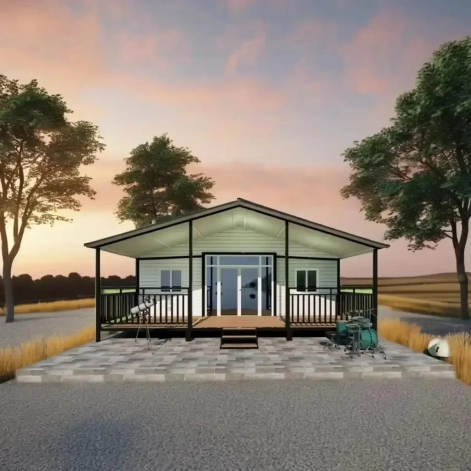 Direct Sale 40 Ft 20Ft Prefabricated Expandable Portable Container Home with 2 Rooms and Restroom Ready to Use – Image 3