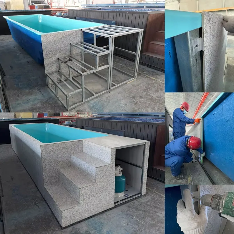 Easy To Install Small Cheap Above Ground Pool Swimming Outdoor WPC Piscina Piscine Home Backyard Fiberglass Swimming Pool – Image 5