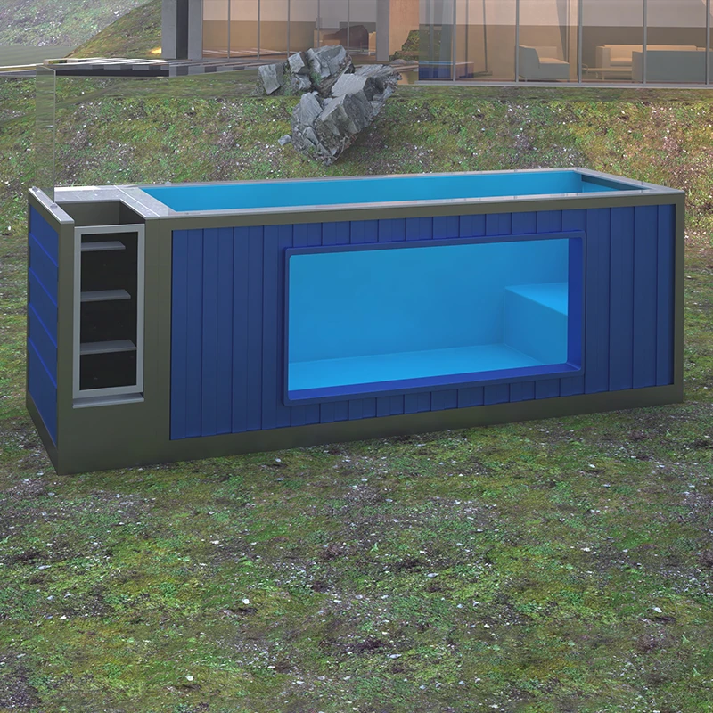 Professional Large Building Family 15ft 40ft 20ft Shipping Container Pool Fiberglass Above Ground Swimming Pool for Adults – Image 7