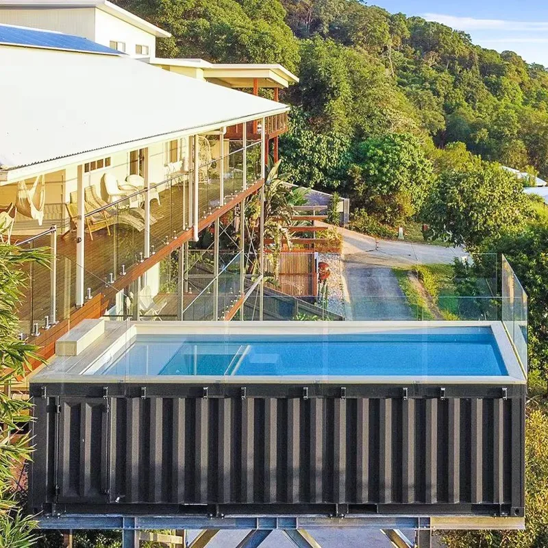 Customized Small Shipping Container Swimming Pools Commercial Fiberglass FRP with Durable PVC Material for Backyard Outdoor Use – Image 6