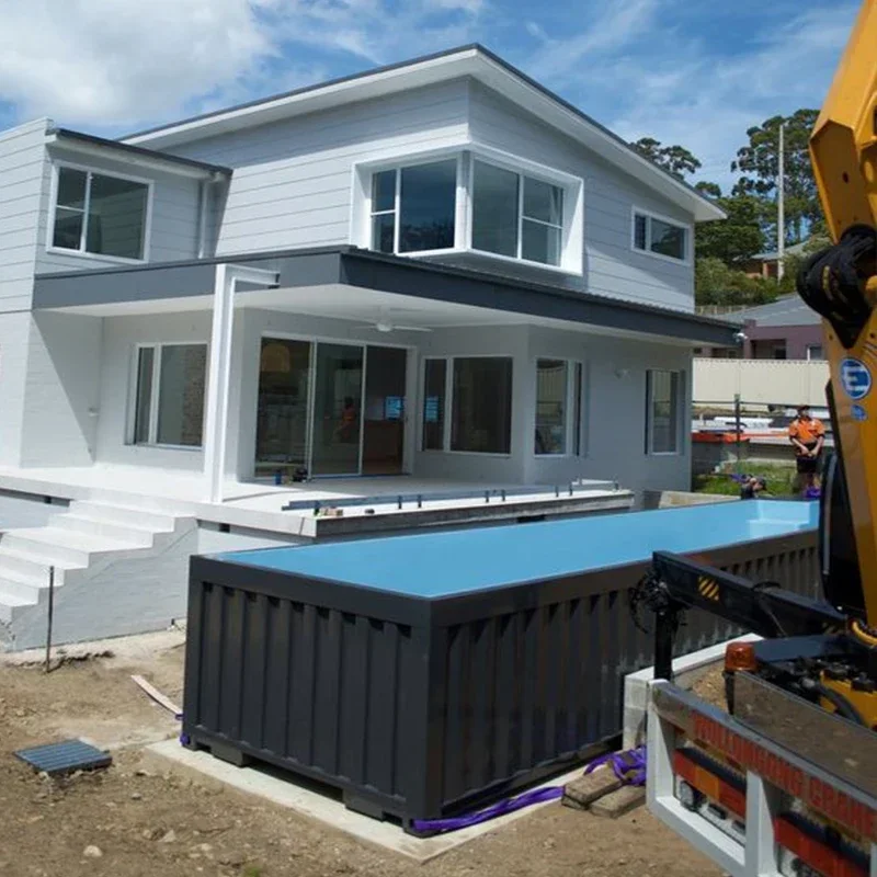 Outdoor Ground Big Deep Swimming Pool Fiber Glass Playground Shipping Container Swimming Pool Price