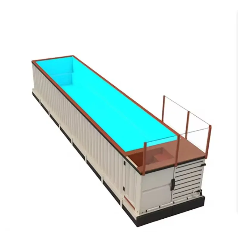 Portable Prefab 20ft 40ft Container Pools Ready Made Steel Frame Prefabricated Container Swimming Pool – Image 6