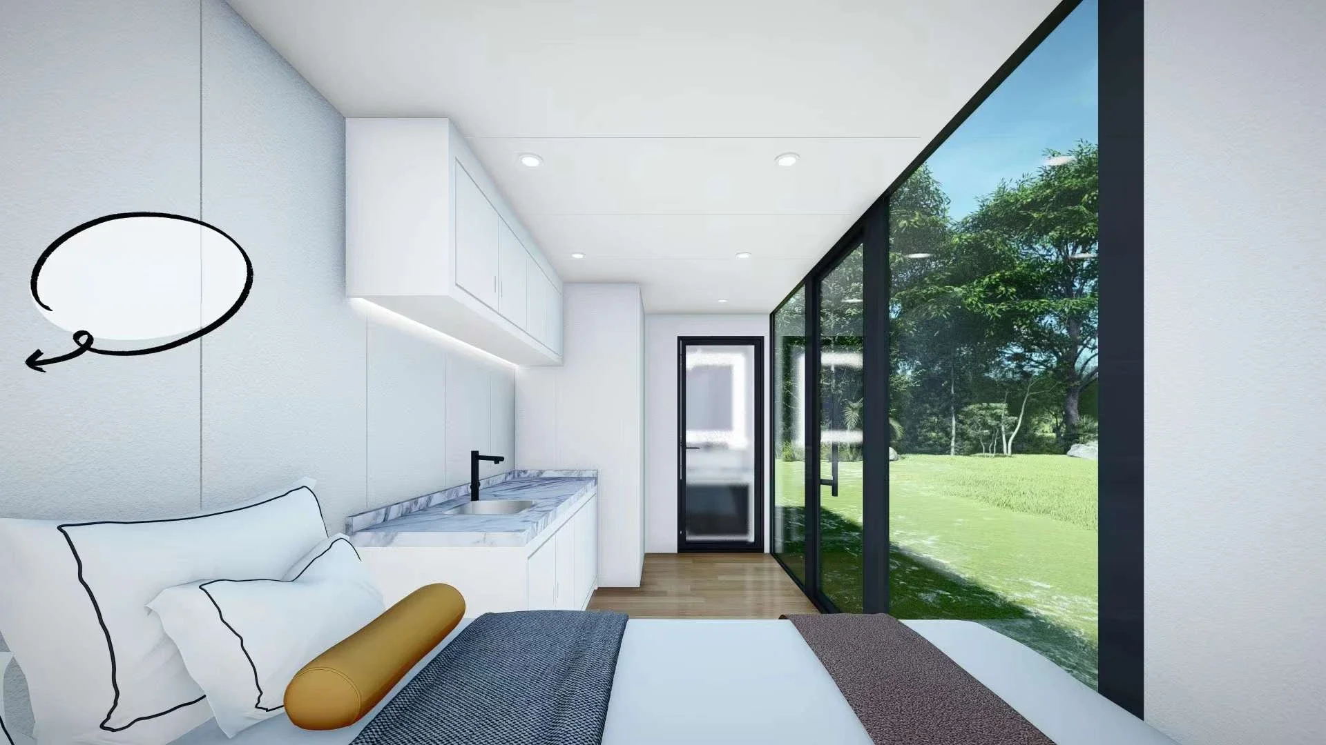 Hot Sale Modular Activity Room Smart Apple Cabin Container Room with Shower Room – Image 4