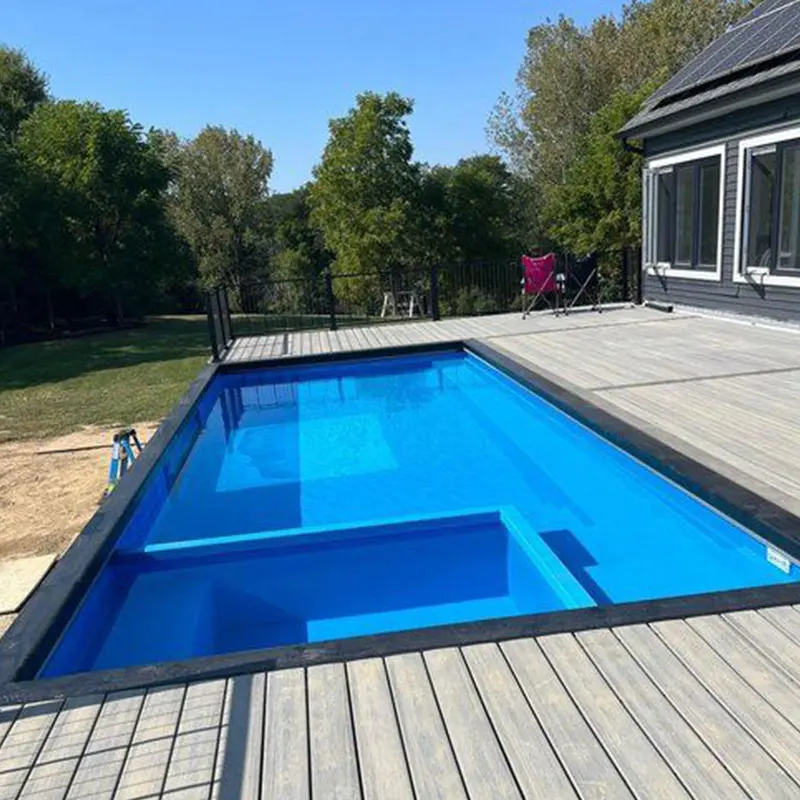 Outdoor Garden Fiberglass Shipping Container Swimming Pool 20ft 40ft Prefab House Large Big Pool Container Pool – Image 3