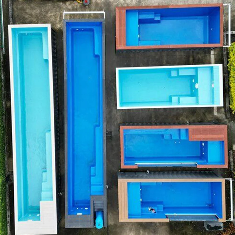 Professional Large Building Family 15ft 40ft 20ft Shipping Container Pool Fiberglass Above Ground Swimming Pool for Adults – Image 6