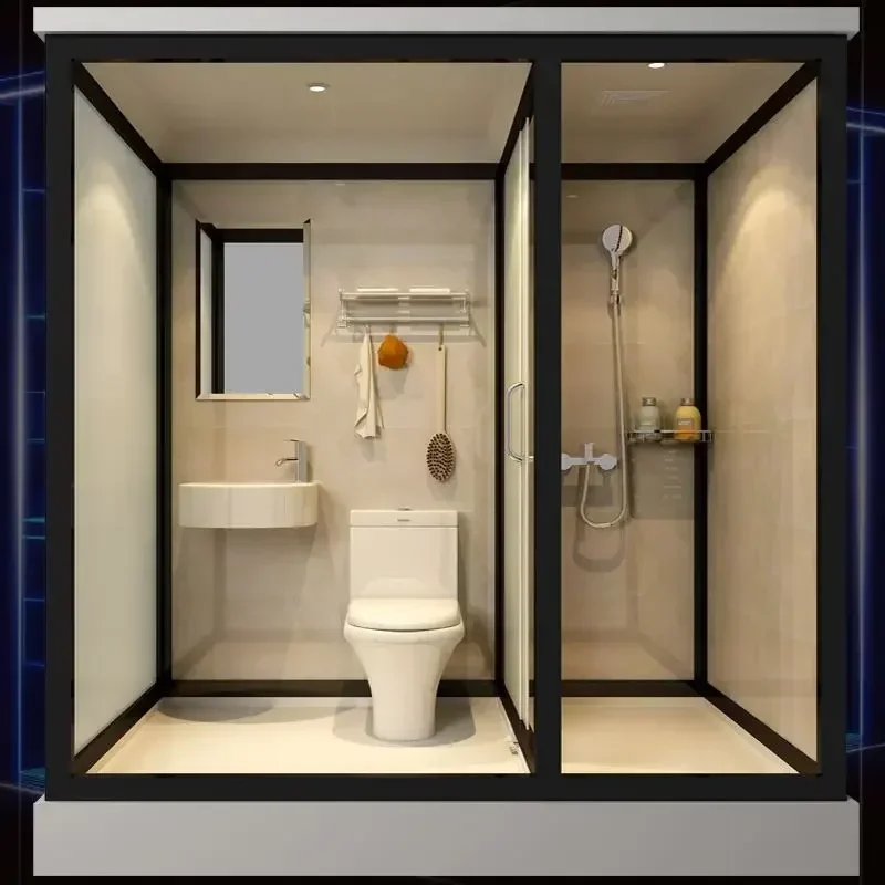 Toilet with Squatting Pit, Integrated Shower Room, Integrated Bathroom, Mobile Toilet, Squatting Shower Room – Image 3