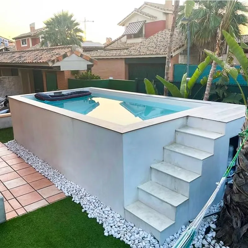 Large Outdoor Acrylic Swimming Pool For Kids For Jacuzzi Swim Spa With Fiberglass Wood Pool Tools Accessories – Image 4