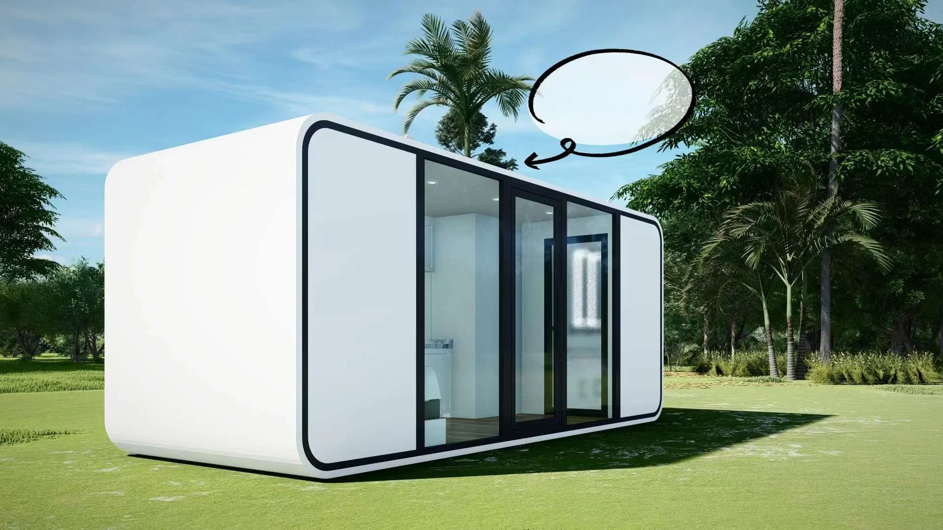 Hot Sale Modular Activity Room Smart Apple Cabin Container Room with Shower Room – Image 3