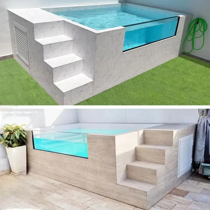 Easy To Install Small Cheap Above Ground Pool Swimming Outdoor WPC Piscina Piscine Home Backyard Fiberglass Swimming Pool – Image 4