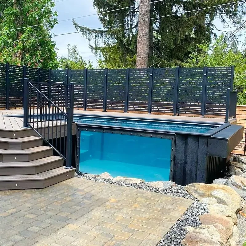 Customized Small Shipping Container Swimming Pools Commercial Fiberglass FRP with Durable PVC Material for Backyard Outdoor Use – Image 2