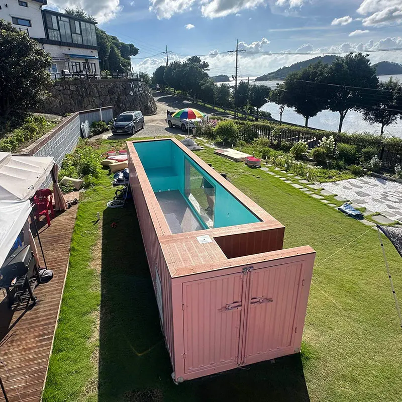 Outdoor Garden Fiberglass Shipping Container Swimming Pool 20ft 40ft Prefab House Large Big Pool Container Pool – Image 2