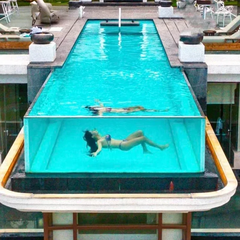 Piscina Contêiner Pré-fabricada com Janela Transparente
