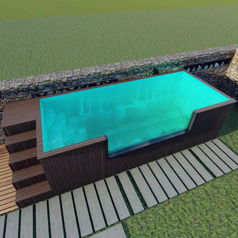 Custom 20ft 40ft Luxury Modular Shipping Container Swimming Pool with Filtration and Heating System – Image 3