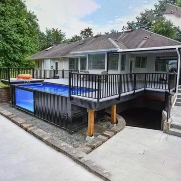 Piscina Familiar Contêiner Pré-fabricada de 20 pés