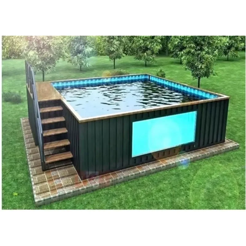 Container Swimming Pool Prefab 20Ft Wood Outdoor New 20Gp Low Cost Small Vn Reefer up Container