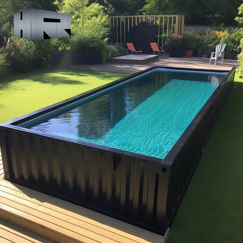 Professional Outdoor  Swimming Pools Fiberglass Shipping Container Pools for Sales