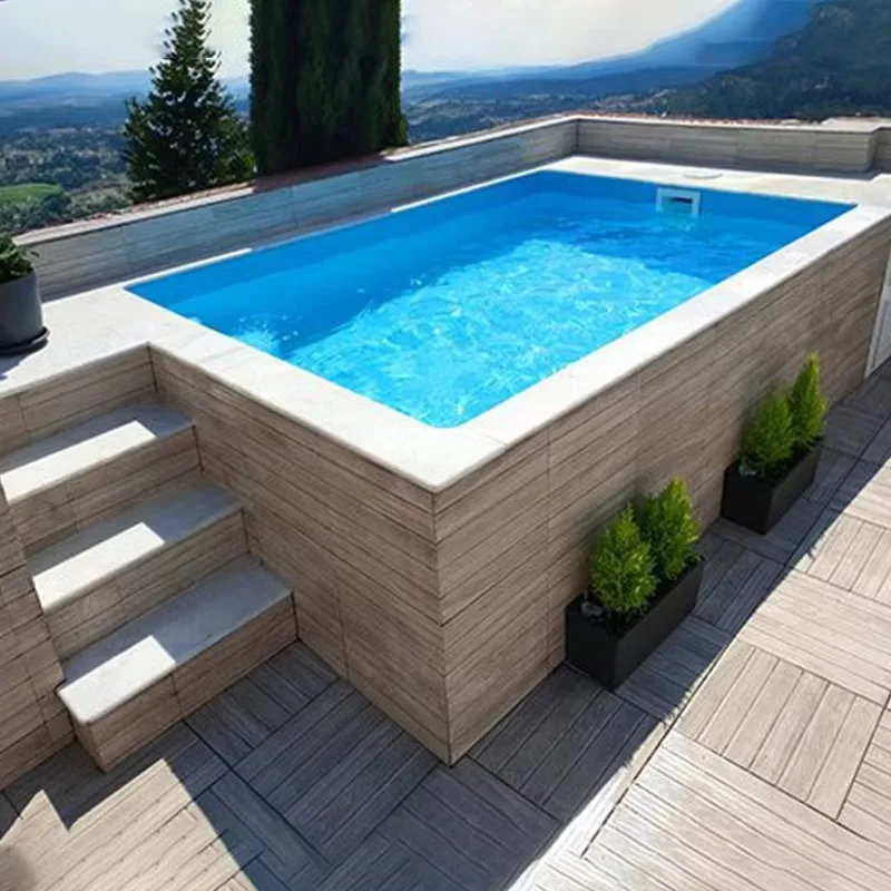 Easy To Install Small Cheap Above Ground Pool Swimming Outdoor WPC Piscina Piscine Home Backyard Fiberglass Swimming Pool – Image 2