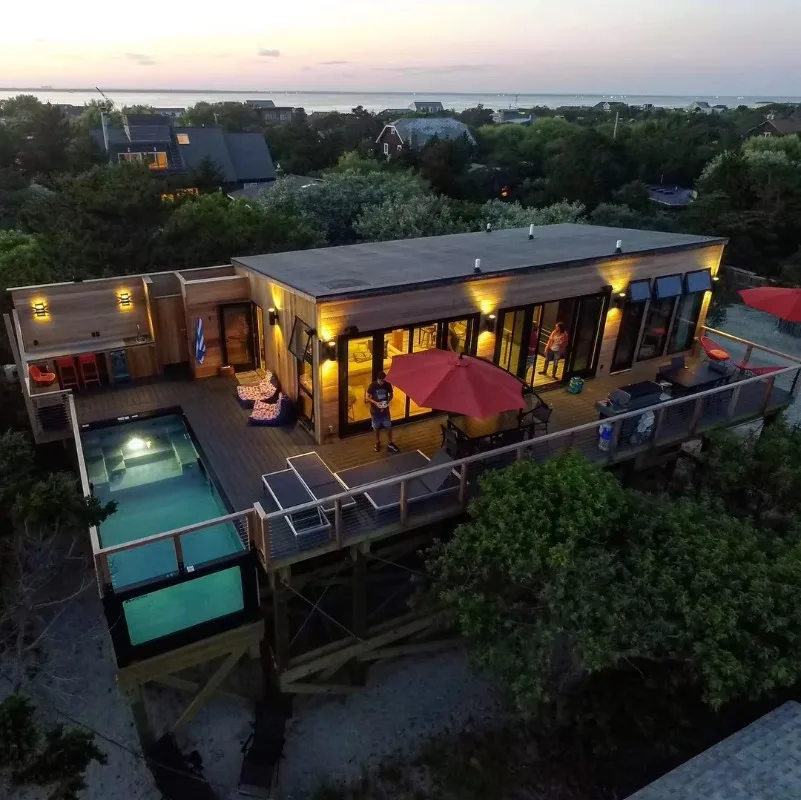 Portable FRP Shipping Container Waterfall Cleaning Factory Custom 20ft 40ft Large Outdoor Swim Spa Pool Container Swimming Pools – Image 6