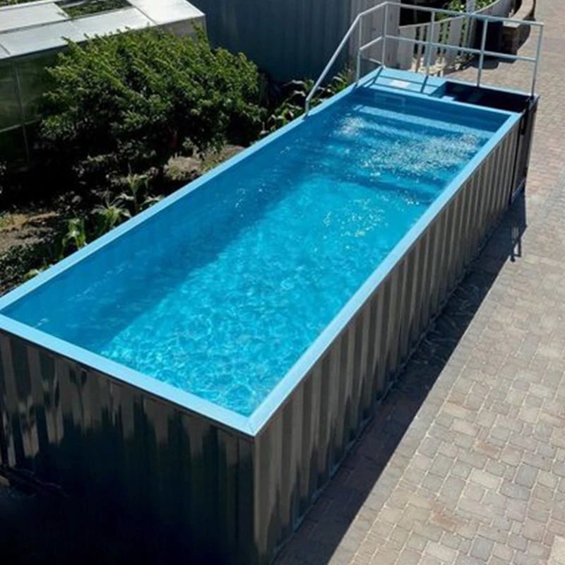 Professional Large Building Family 15ft 40ft 20ft Shipping Container Pool Fiberglass Above Ground Swimming Pool for Adults – Image 3