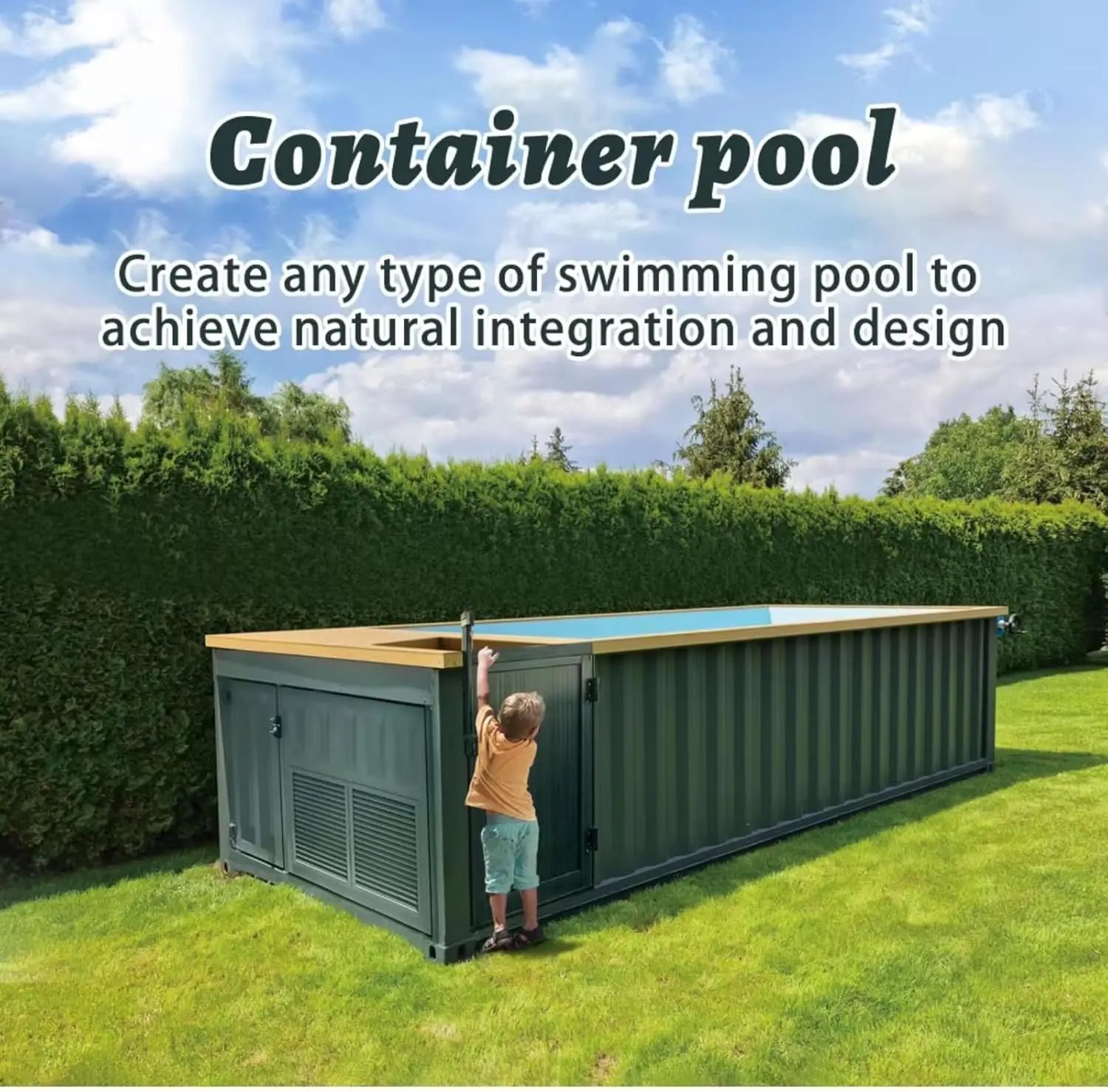 Custom Container Pools Portable Above Ground Modular Pools, Easy To Install, Prefabricated Modular Pools Designed for Durability – Image 5