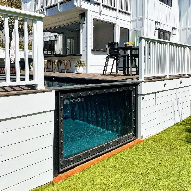 Customized Small Shipping Container Swimming Pools Commercial Fiberglass FRP with Durable PVC Material for Backyard Outdoor Use – Image 5