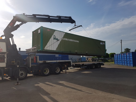 Primeira viagem de contentor de 40 pés.