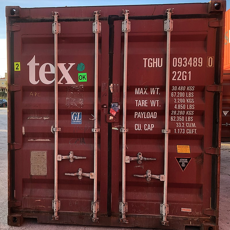 Contentor marítimo 20&rsquo;DV – 6 metros